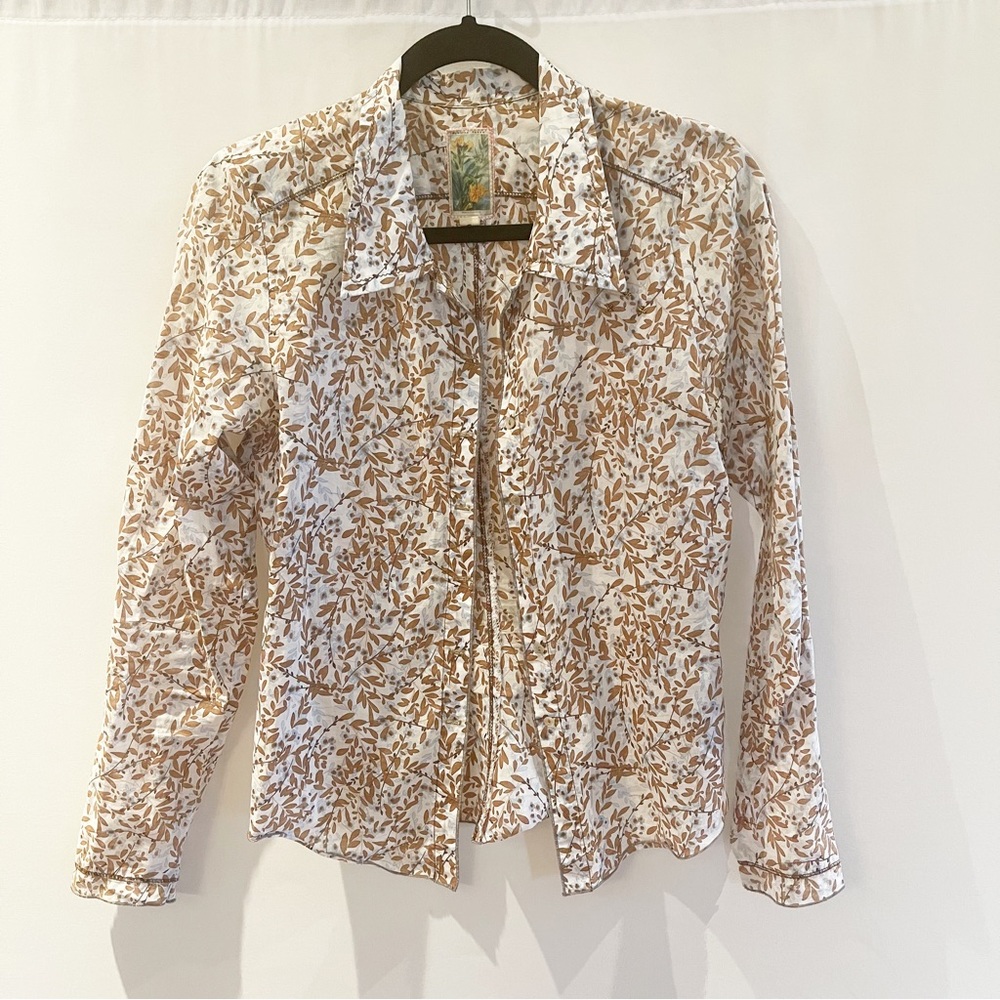 Anthropologie Burning Torch Wallflower Blouse | S